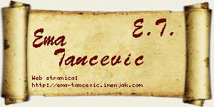 Ema Tančević vizit kartica